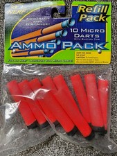 Hasbro NERF 10 Red Micro Darts Refill Pack Vintage Nerf