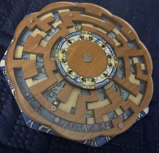 Genius Egyptian Sun Labyrinth Wooden Marble Puzzle Game BrainTeaser Fidget