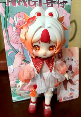 Chibi Figurine Koi fish girl anime Cute kawaii dress-up doll collectible 15cm