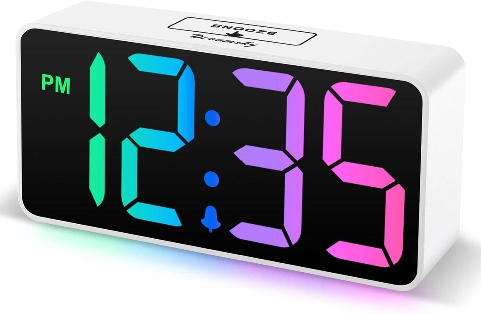 Child-Friendly RGB Digital Alarm Clock with Large Display & Loud Alarm, Easy Use - Image 3 of 4