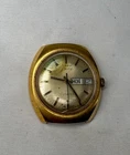 Timex Electric Dynabeat Gold Tone Vintage Watch Parts Or Repair As Is