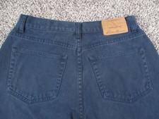 Vintage Eddie Bauer Jeans Womens 12 Blue High Waist 90s Loose Fit Tapered 29x31