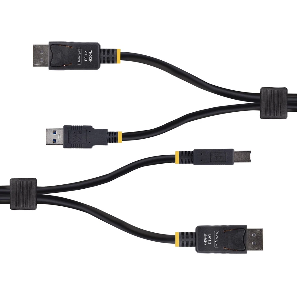 Кабель KVM StarTech 10 футов (3 м) DisplayPort и USB 5 Гбит/с DU12210-KVM-CABLE - Изображение 4 из 4