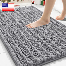 Bathroom Rugs Mat 30X20, Extra Soft Absorbent Chenille Bath Rugs, Non Slip Rubbe