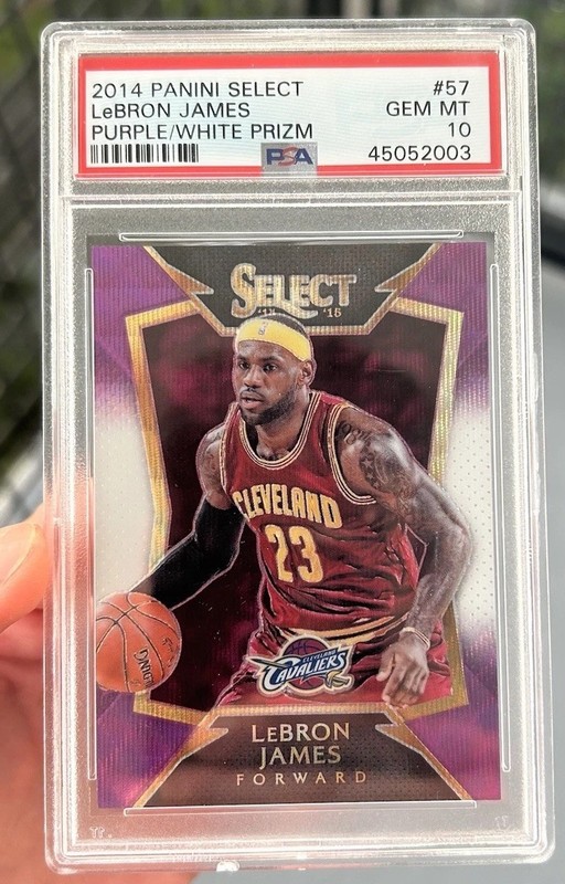 2014 Select LeBron James Purple White Prizm #57 PSA 10 Gem Mint *(READ)*