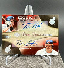 2007 Exquisite RC Travis Hafner & Ryan Garko Dual Signatures Auto Silver #2/10