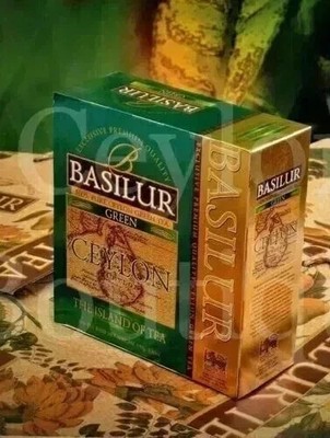 Basilur Ceylon Tea - Pure Ceylon Green Tea in 100 Tea Bags free Shipping