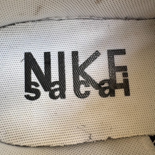 Nike Sacai Blazer scarpe basse uomo taglia 7,5 nero bianco pelle sneaker DM6443-001 - Foto 18 di 19