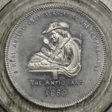 John K. Curtis, New York NY 182, George H. Lovett Dies, Famous Numismatist Token
