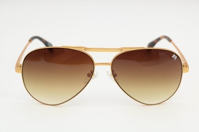 William Painter The Hughes Gold/Brown Aviator Sunglasses 60-28-140