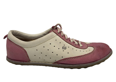 Born Women s Lace Up Shoes Size 6.5 EU 37 Pink Beige Leather Handcrafted