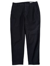 Gap Black Flat Front High-Rise Straight Downtown Khaki Pants Women's Size 12