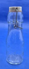 Vintage Glass Milk Bottle Embossed American Eagle Wire Bail Closure 7.5"