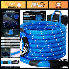 Heavy Duty 78 X 30ft Kinetic Recovery Rope - Reflective Tow Strap For Offroad Heavy Duty 78 X 30ft Kinetic Recovery Rope - Reflective Tow Strap For Offroad