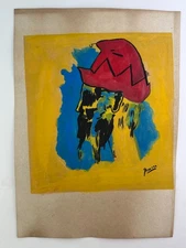 Pablo Picasso COA Art Painting Original Drawing Vintage Paper Signed