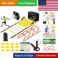 Agility Ladder Speed Training Equipment Set-20ft Agility Ladder,2 Soccer Cone...