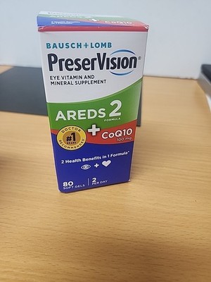PreserVision AREDS 2 CoQ10 Vitamin Mineral Health 80 Softgels 