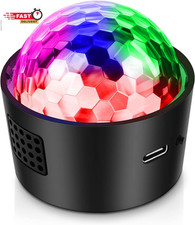 Mini Disco Ball Light,Rechargeable Party Lights,Sound Activated Strobe DJ Light,