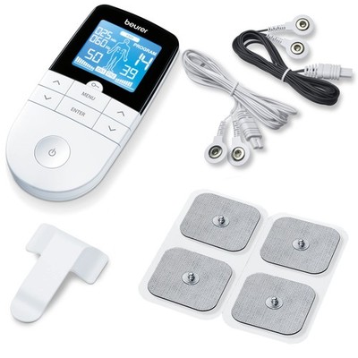 Beurer EM49 Digital TENS EMS Machine Nerve Muscle Stimulator 4 Electrode Pads