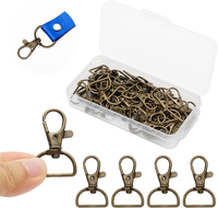40 StüCk SchlüSselanhäNger Karabiner Metall, 360° Karabinerhaken(Bronze)