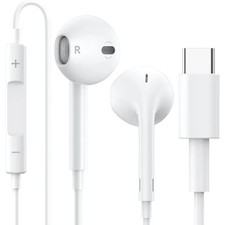 USB-C Earphones with Mic for iPhone 16 Pro Max, iPhone 15, iPad Pro