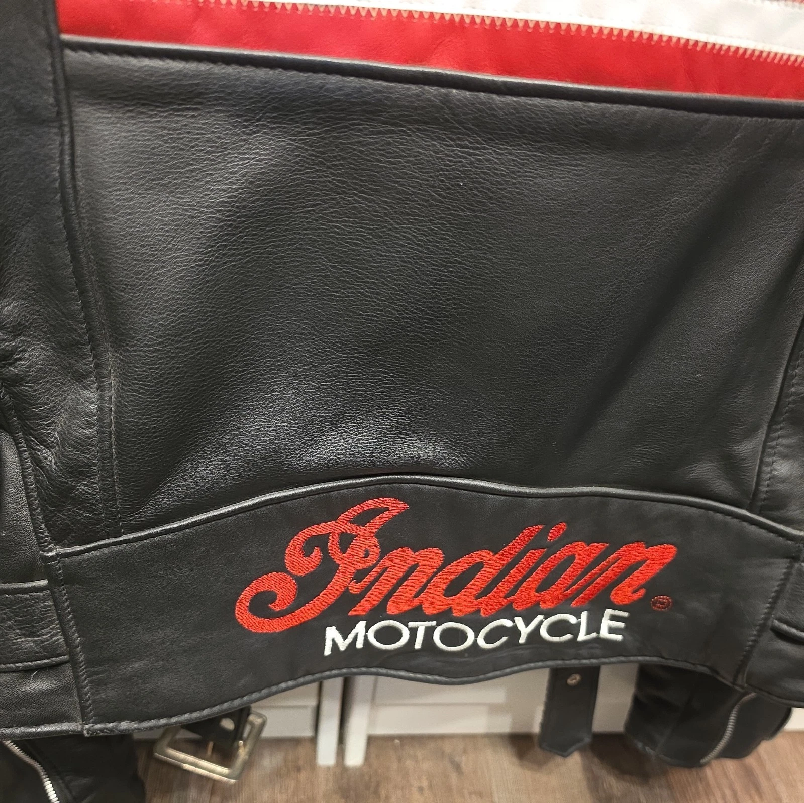 Vintage Indian Motocycle USA Leather Jacket Motorcycle Choppers 80s 90s Sz42 image 9