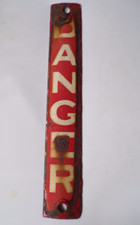 Vintage Danger Electricity Metal And Enamel Sign Lot 1