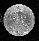 1942 Walking Liberty, silver Half-dollar, circulated, ungraded
