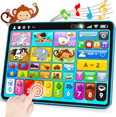 Tablet educativa para bebes 1 a 3 anos juguete musical trilingue montessori