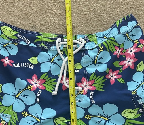 Hollister Mens XL Blue Tropical Floral Cargo Board Shorts 9” - Picture 9 of 9