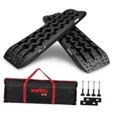  New Recovery Traction Tracks Sand Mud Snow Track Bag+Hardware+Tracks Black