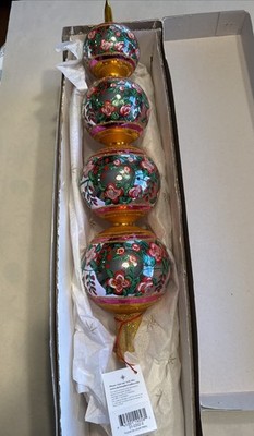 Christopher Radko FLEUR DU JOUR FINIAL 01-0352-0 Flowers Roses Tree Topper
