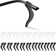 Eyeglass Ear Grip-20 Pairs eye glasses ear S-22A, Us-s-22a-black clear