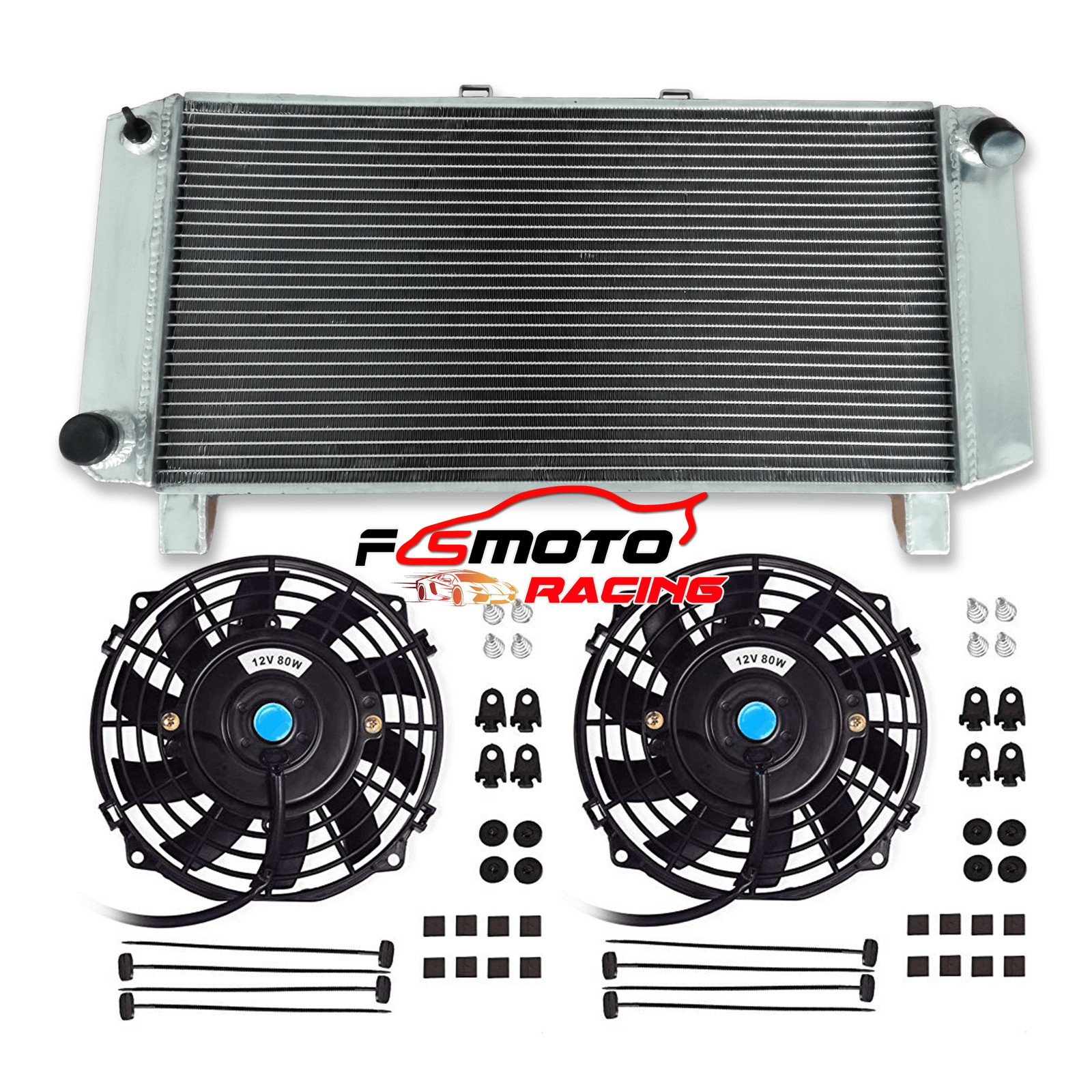 For 1980-1987 Lotus Esprit S3 Series 3 2.2L 912/910/910S Aluminum Radiator+Fans