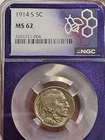 New Listing1914-S PCGS MS62 5C Buffalo Nickle- Beautiful Color!
