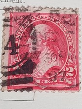 Timbre Usa Wahington 2  Cent Carmin