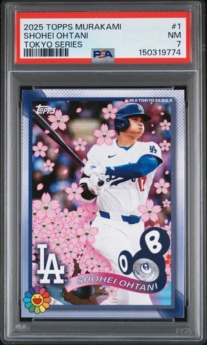 2025 TOPPS TAKASHI MURAKAMI + MLB WORLD TOUR TOKYO SERIES #1 SHOHEI OHTANI PSA 7