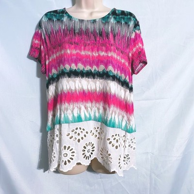 Sharon Young Cute Colorful Top Size M
