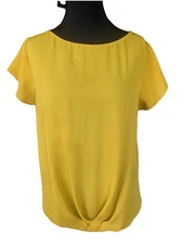 inc international concepts Womens Size Medium Top. Mustard Yellow. Short Sleeve