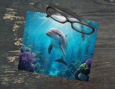 Microfiber Lens Cloth Dolphin Print Oceanlife Edition Glasses Cleaner