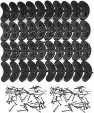 40 Pcs Heel Plates Shoe Heel Taps Rubber Tips Sole Heel Repair Pad Replacement