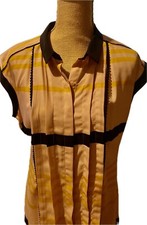 JASON WU FOR TARGET ELEGANT BLOUSE DRESS, GREAT COLOR COMBINATION, BUTTONS, M