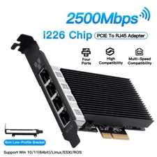4 Port Gigabit NIC for Intel I226 Gigabit Ethernet PCI-E To RJ45 Network Adapter