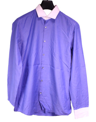 Hugo Boss Herrenhemd Winchester Hemd Gr. M (HW 39) blau weiß slim Langarm HB231