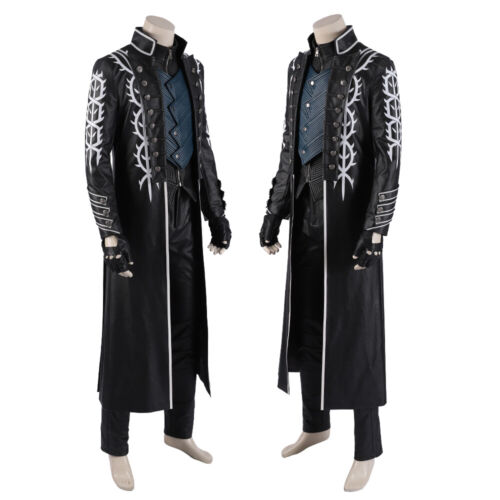 Giacca Gilet Game Devil Mary 5 Virgil Cosplay Costume Halloween Finta Pelle - Foto 2 di 28