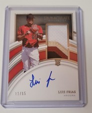 Luis Frias 2022 Panini Immaculate Baseball Rookie 4 Color Patch Auto #11/65