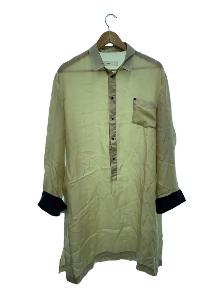 TOGA ARCHIVES shirt dress 38 Beige plain TP82-FH287 with front 