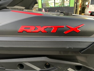 SEA DOO RXT X 2018 2021 Domed sticker. 2 pieces. Light Red And Black