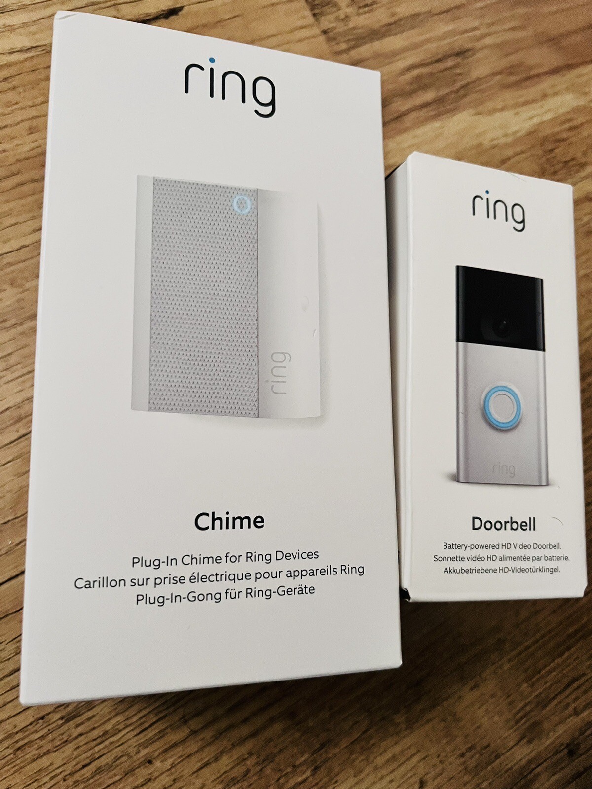 New RING Video Doorbell (2nd Gen, Satin Nickel) & Chime (2nd Gen) Bundle eBay