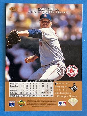 1996 Upper Deck Baseball Card #20 Roger Clemens Boston Red Sox | eBay